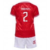 Camisa de time de futebol Dinamarca Joachim Andersen #2 Replicas 1º Equipamento Infantil Europeu 2024 Manga Curta (+ Calças curtas)